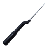 Microdissectomy Curette, Backward Angled, Size #3, Bayonet, Round Offset Gray Aluminum Handle, Overall Length 10" (254mm) Compares To Codman 47-5016 
